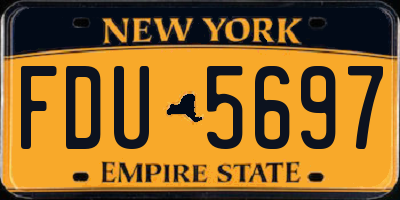 NY license plate FDU5697