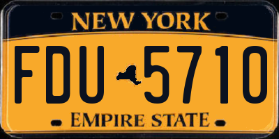 NY license plate FDU5710