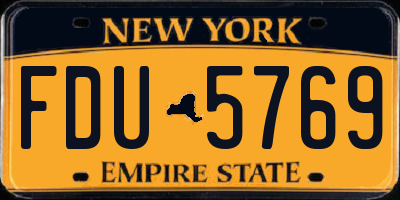 NY license plate FDU5769