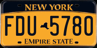 NY license plate FDU5780