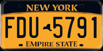 NY license plate FDU5791