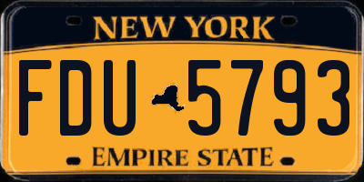 NY license plate FDU5793
