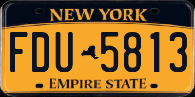 NY license plate FDU5813