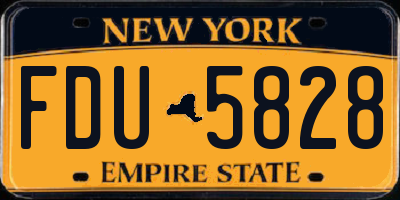NY license plate FDU5828