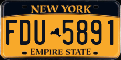 NY license plate FDU5891