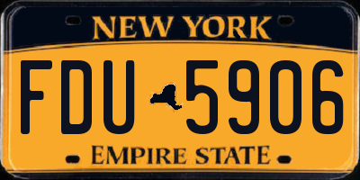 NY license plate FDU5906