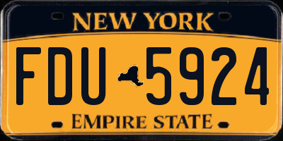 NY license plate FDU5924