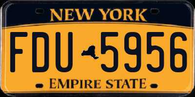 NY license plate FDU5956