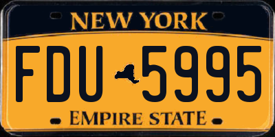 NY license plate FDU5995