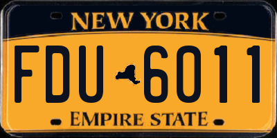 NY license plate FDU6011