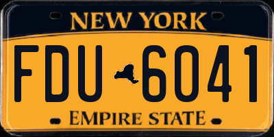 NY license plate FDU6041