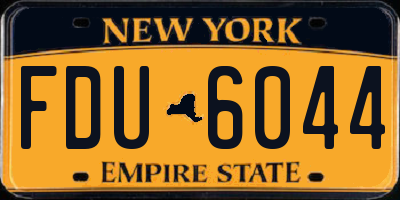 NY license plate FDU6044