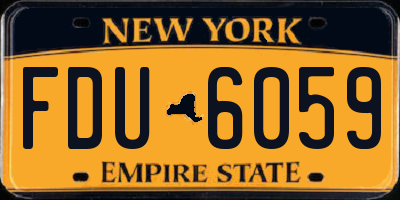 NY license plate FDU6059