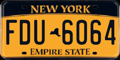 NY license plate FDU6064