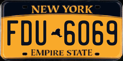 NY license plate FDU6069
