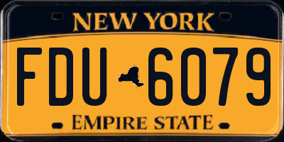 NY license plate FDU6079
