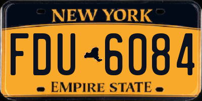 NY license plate FDU6084