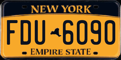 NY license plate FDU6090