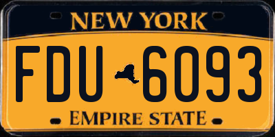 NY license plate FDU6093