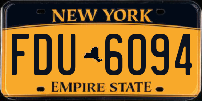 NY license plate FDU6094
