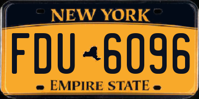 NY license plate FDU6096