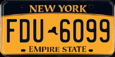 NY license plate FDU6099