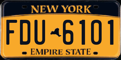 NY license plate FDU6101