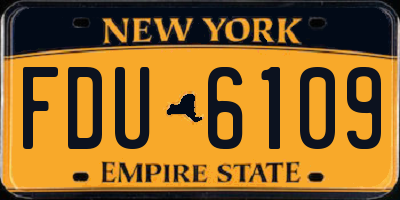 NY license plate FDU6109