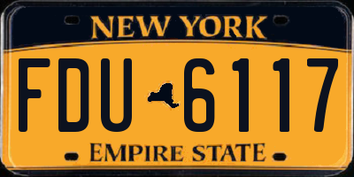 NY license plate FDU6117