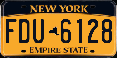 NY license plate FDU6128
