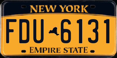 NY license plate FDU6131