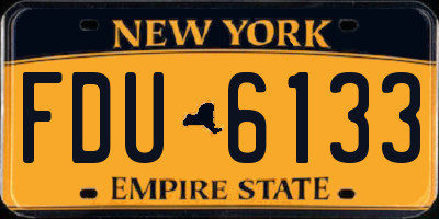 NY license plate FDU6133