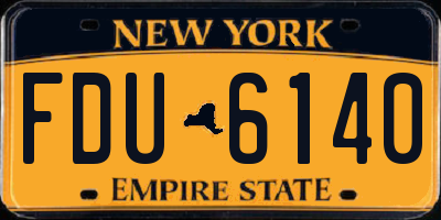 NY license plate FDU6140