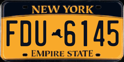 NY license plate FDU6145