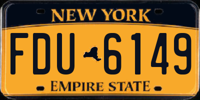 NY license plate FDU6149
