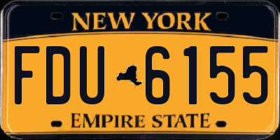 NY license plate FDU6155