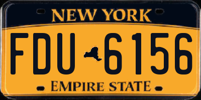 NY license plate FDU6156
