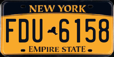 NY license plate FDU6158