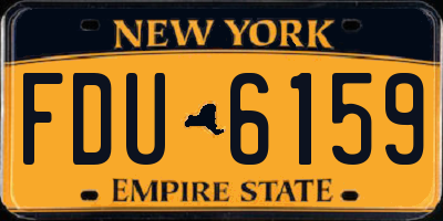 NY license plate FDU6159