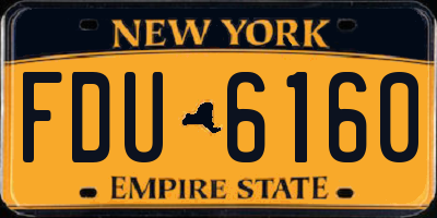 NY license plate FDU6160