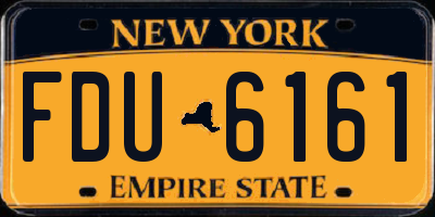 NY license plate FDU6161