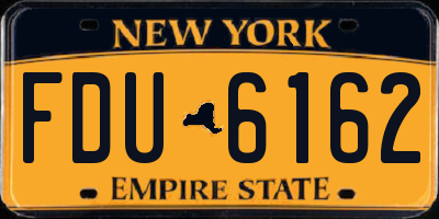 NY license plate FDU6162