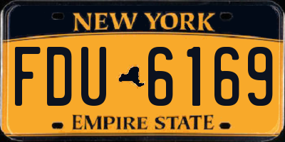 NY license plate FDU6169