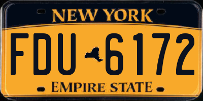 NY license plate FDU6172