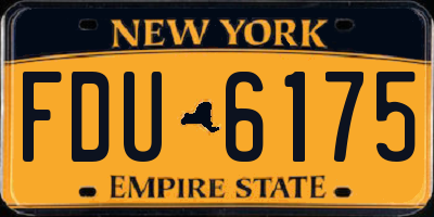 NY license plate FDU6175