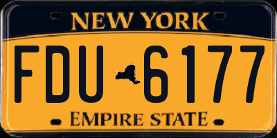 NY license plate FDU6177
