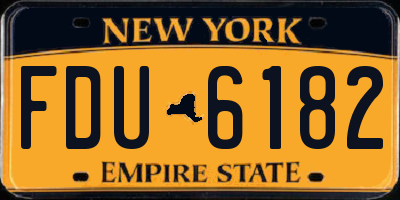 NY license plate FDU6182