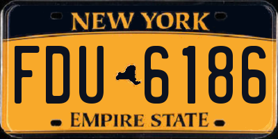 NY license plate FDU6186