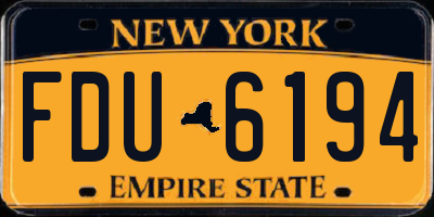 NY license plate FDU6194