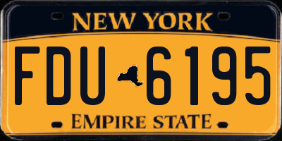 NY license plate FDU6195